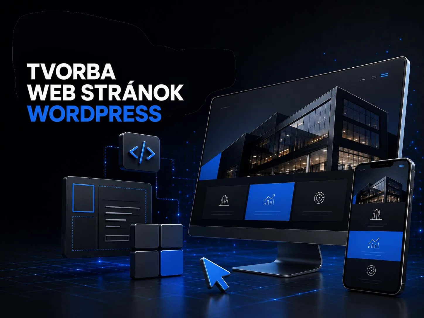 Tvorba web stránok WordPress pre firmy s responzívnym zobrazením na počítači a mobilnom zariadení