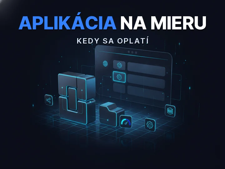 Aplikácia na mieru znázornená ako presne zapadajúca zostava blokov oproti generickému bloku