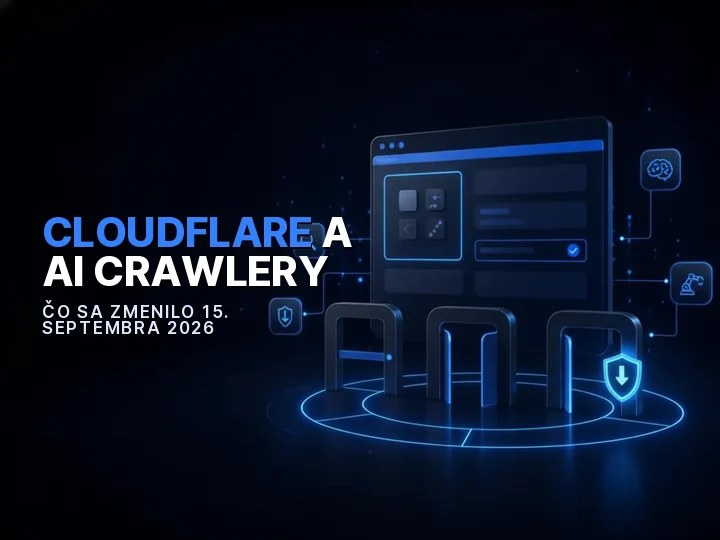 Cloudflare nastavenia pre AI crawlery znázornené ako tri odlišné brány pre search, training a agent kategóriu