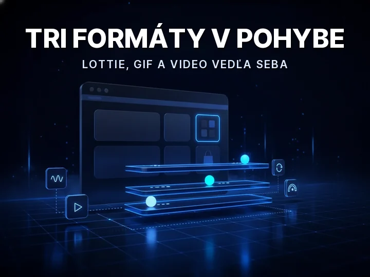 Lottie vs GIF vs MP4/WebM porovnanie troch formátov animácie pre web podľa veľkosti a rýchlosti