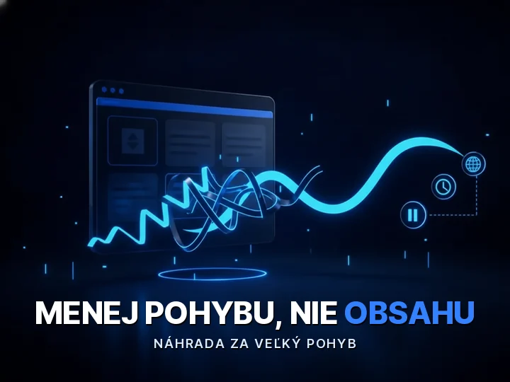 Prístupné animácie na webe: rýchla a chaotická dráha pohybu nahradená pokojnou plynulou cestou
