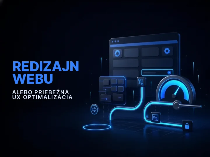 Redizajn webu alebo priebežná UX optimalizácia znázornené ako rozdelená cesta k dvom odlišným riešeniam