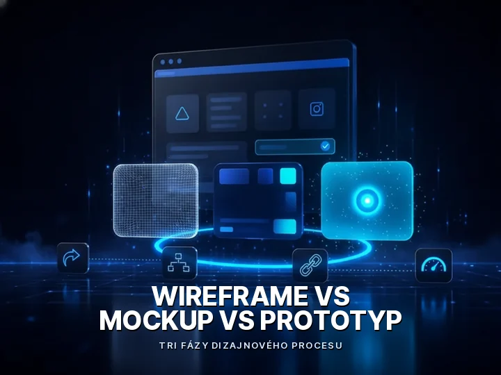 Wireframe, mockup a prototyp ako tri po sebe nadväzujúce fázy UX dizajnu