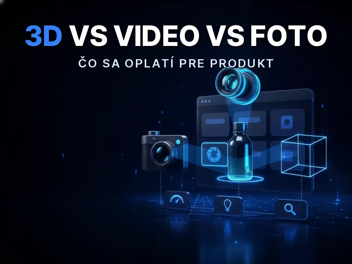 3D produktová animácia, video a fotografia: tri spôsoby zachytenia sa zbiehajú na jednom lesklom produkte