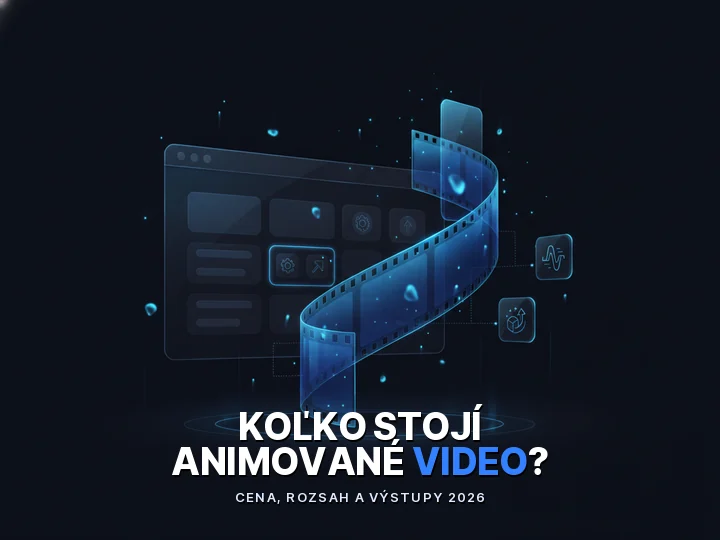Animované video cena: filmový pás poskladaný z vrstiev rozpočtu v štýle Minerva Visuals